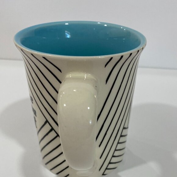 Practice What You Post 16 Oz Ceramic COFFEE MUG White + Blue Enesco/ Mud - Picture 4 of 5
